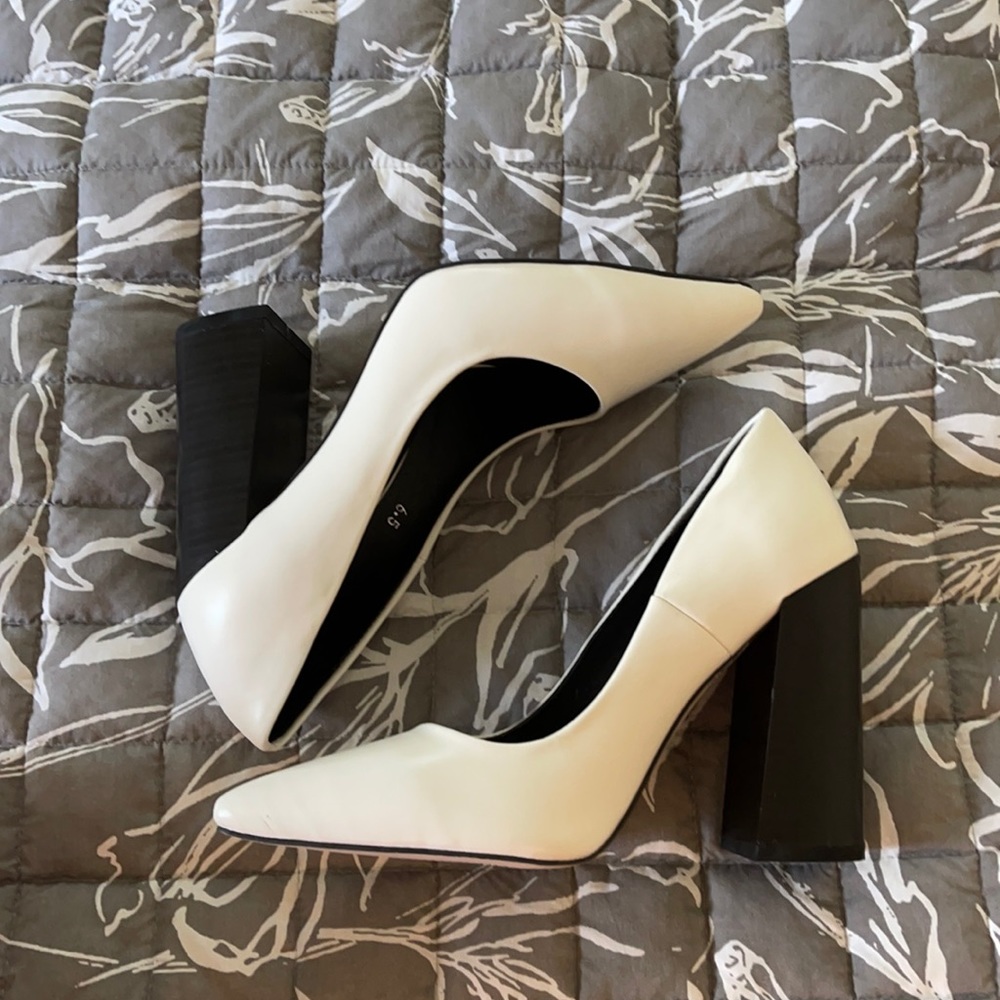 BEBO black and white heels - never worn